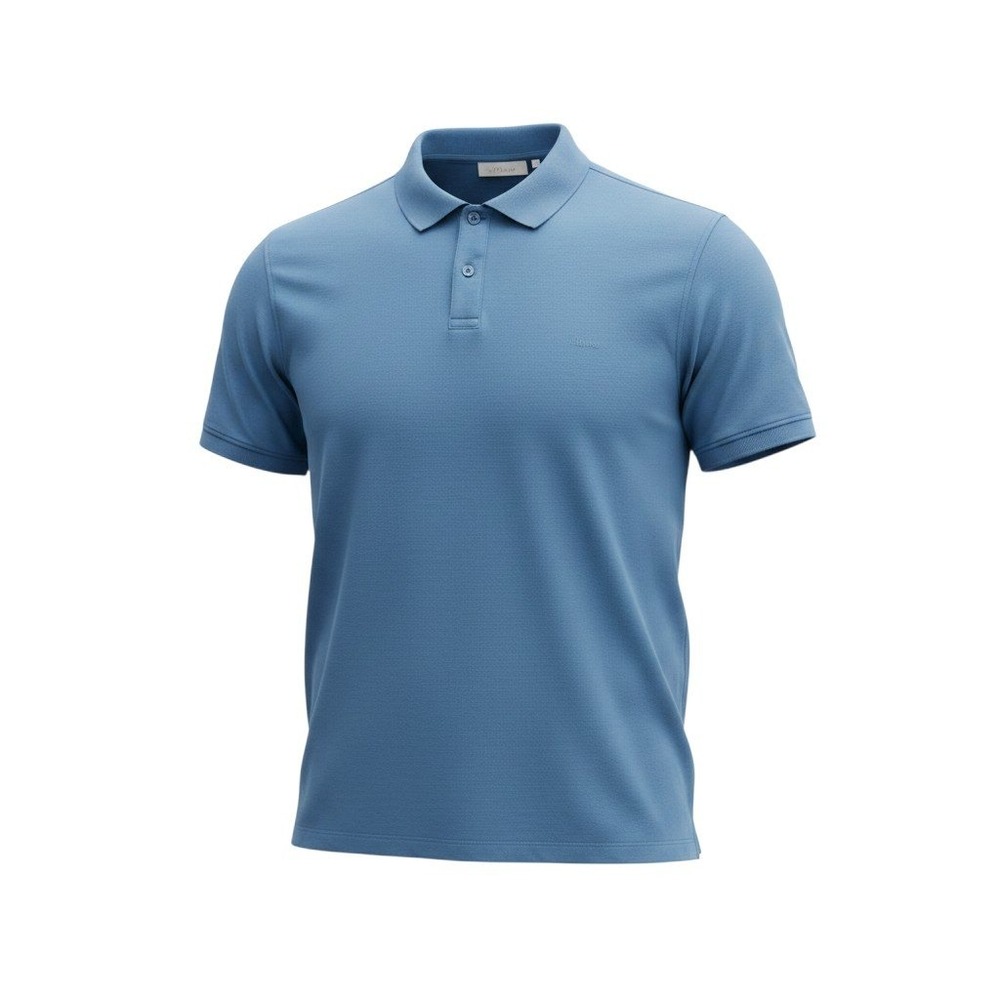 s. Oliver Men's Polo Shirt XXL Blue Classic Casual Fit Preppy Cotton Pique EUC